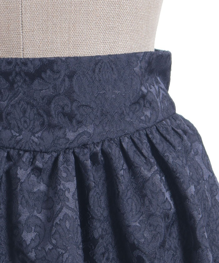 Jacquard Asymmetric Frill Skirt