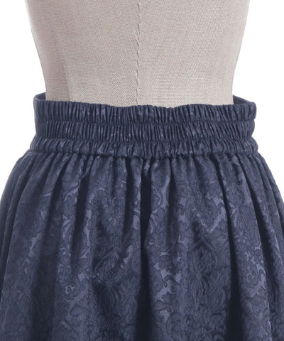 Jacquard Asymmetric Frill Skirt