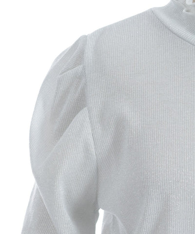 2-Way Lamé Rib Pullover