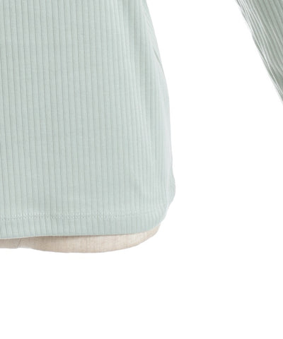 Square Neck Pullover with Ribbon