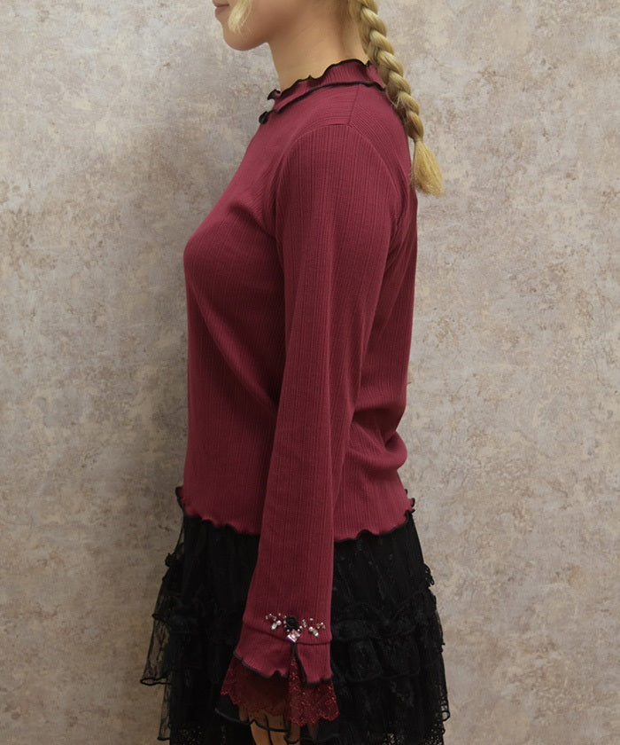 Rose Sleeve Design Merrowed Pullover – axes femme from JAPAN