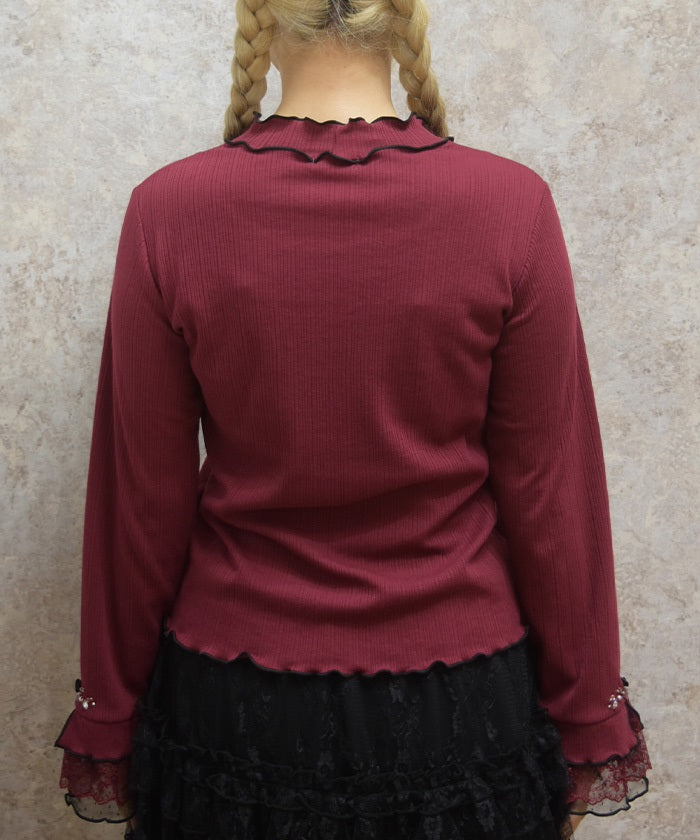Rose Sleeve Design Merrowed Pullover – axes femme from JAPAN
