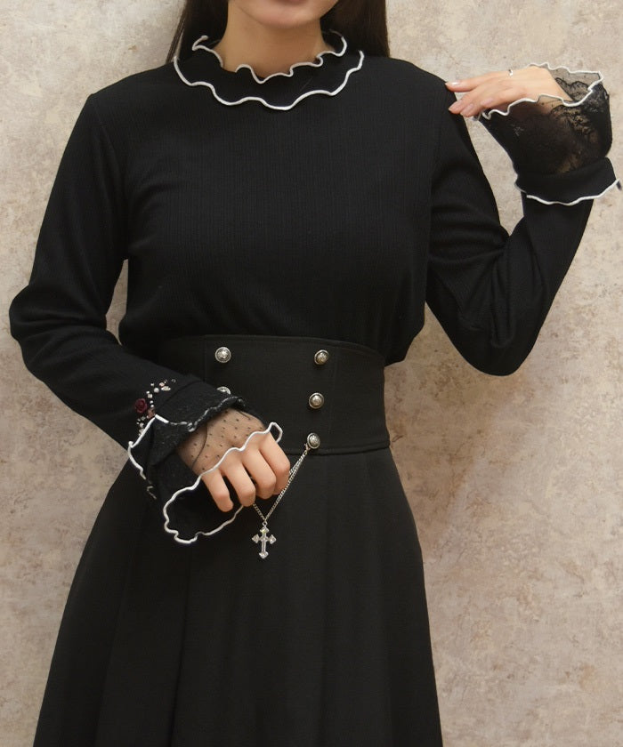Rose Sleeve Design Merrowed Pullover – axes femme from JAPAN