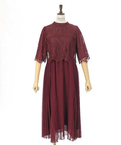 Lace & Pleated Dress