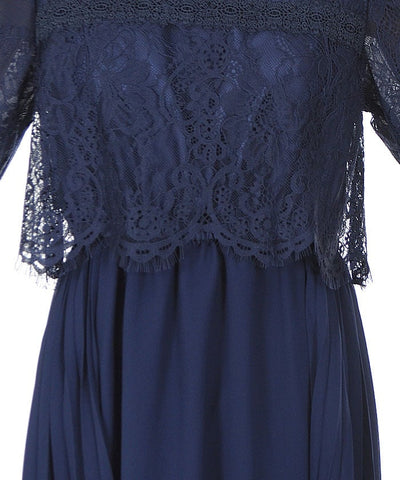 Lace & Pleated Dress