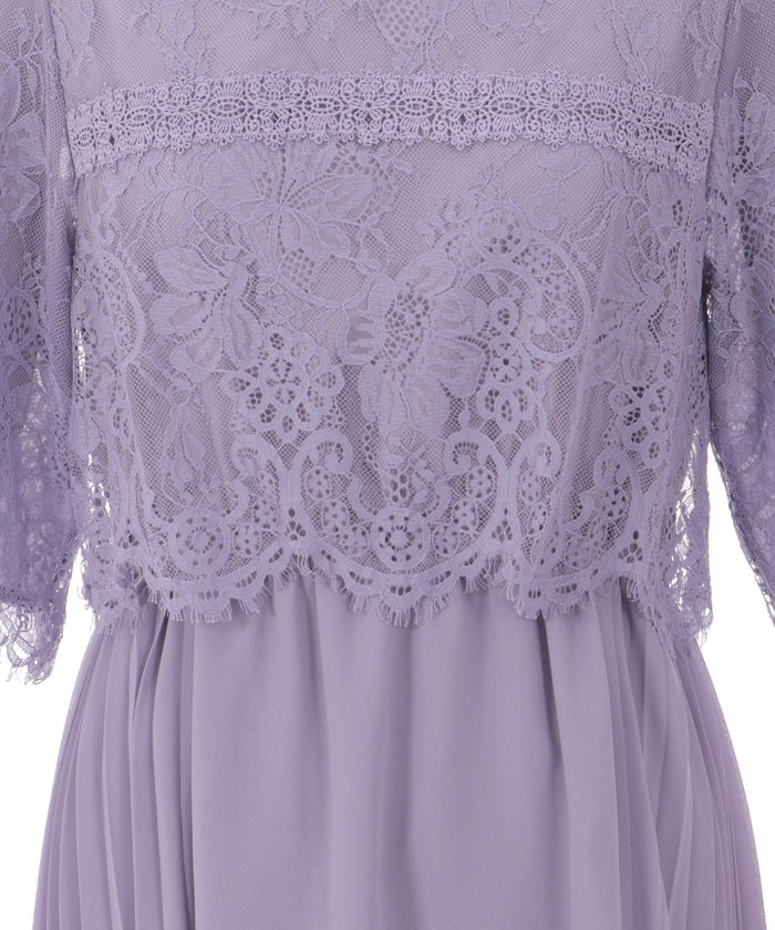 Lace & Pleated Dress