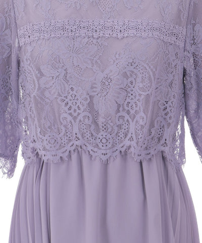 Lace & Pleated Dress