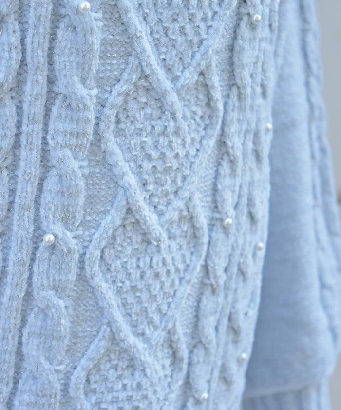 Lamé Blend Chenille Yarn Tunic