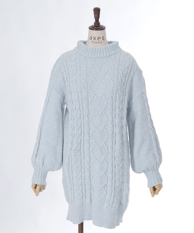 Lamé Blend Chenille Yarn Tunic