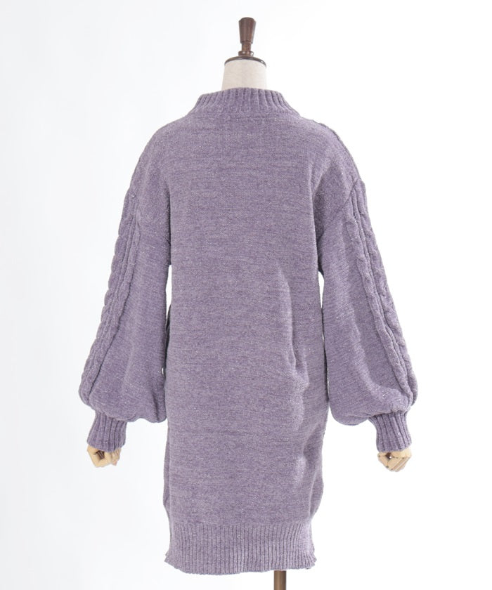 Lamé Blend Chenille Yarn Tunic