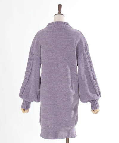 Lamé Blend Chenille Yarn Tunic