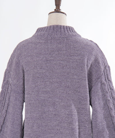 Lamé Blend Chenille Yarn Tunic