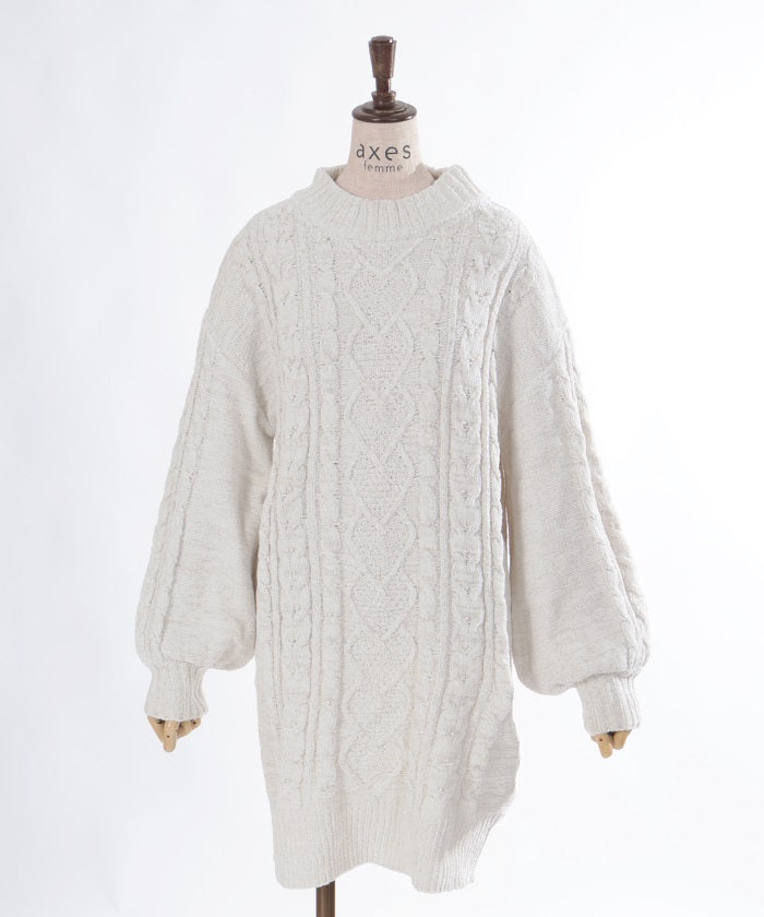 Lamé Blend Chenille Yarn Tunic