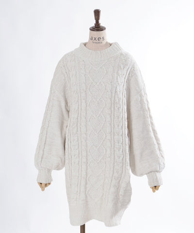 Lamé Blend Chenille Yarn Tunic