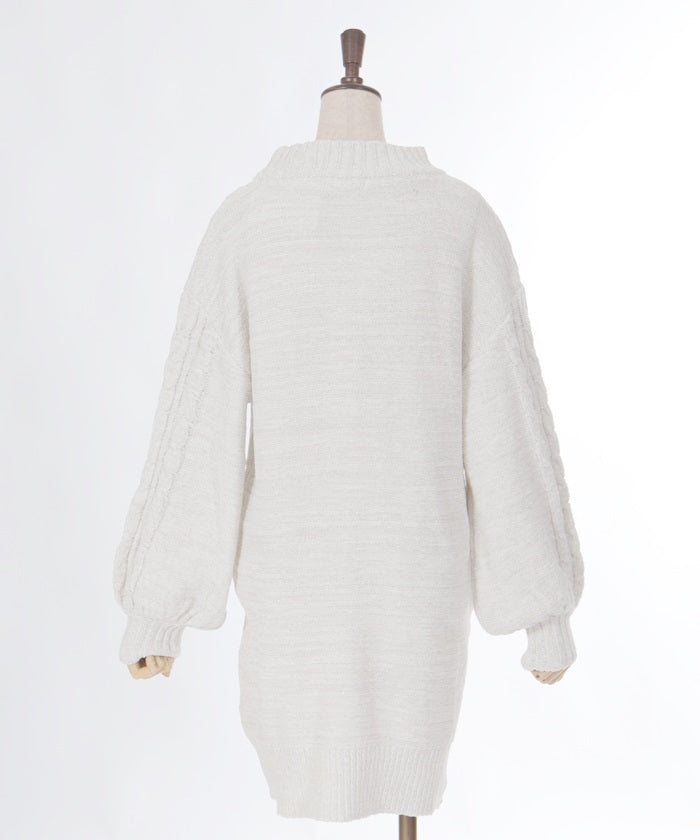 Lamé Blend Chenille Yarn Tunic