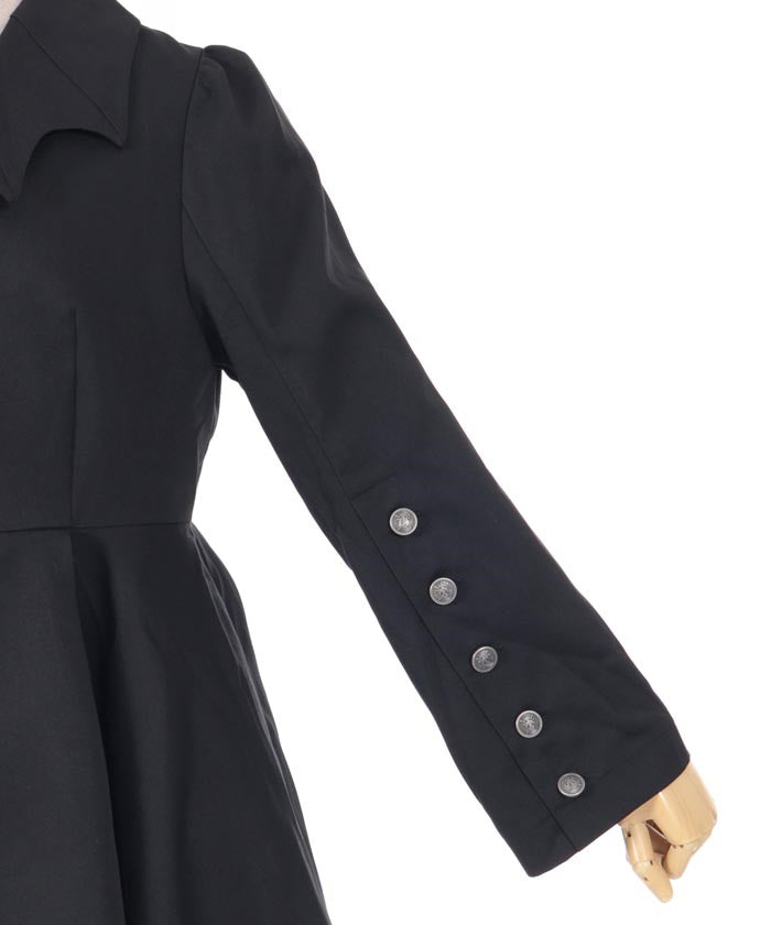 Bat Collar Irregular Hem Jacket