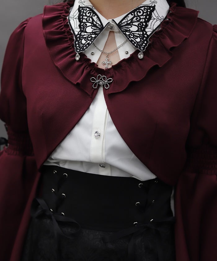 新品 Eaphi slit button flare bolero jacket Flare Sleeve Bolero Jacket – axes femme from JAPAN