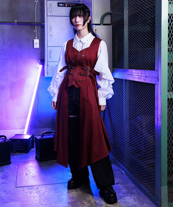 Belt Design Long Vest