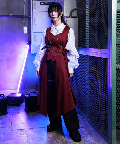 Belt Design Long Vest