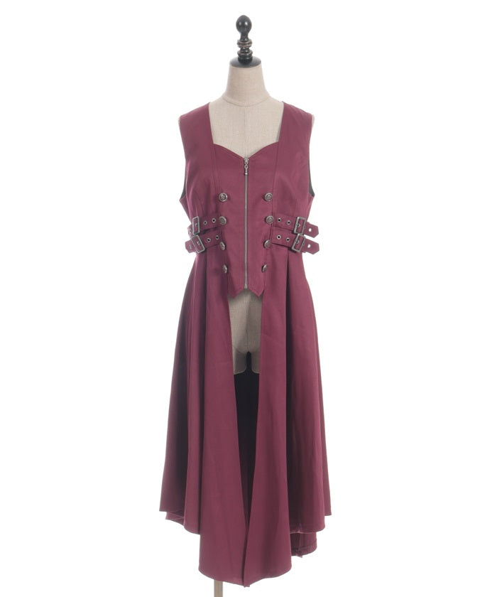 Belt Design Long Vest