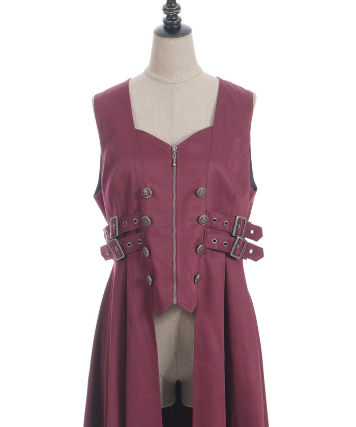 Belt Design Long Vest