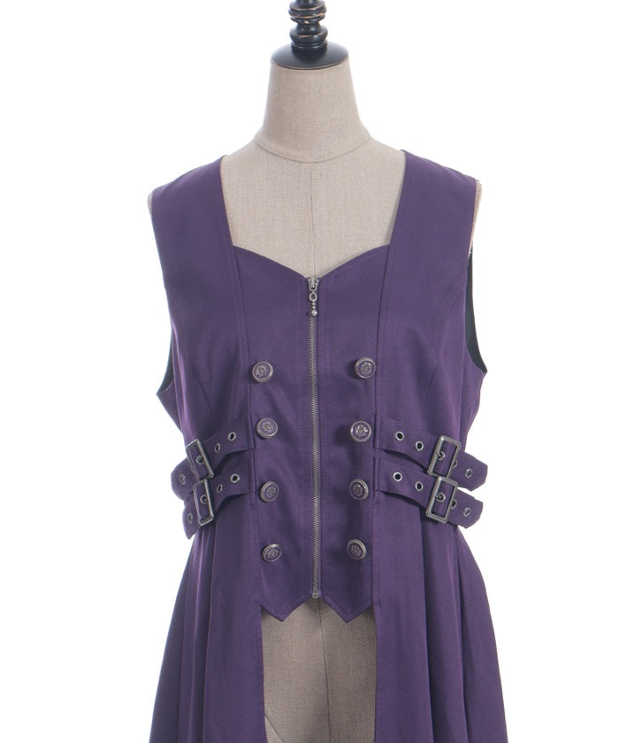 Belt Design Long Vest