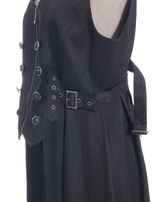Belt Design Long Vest