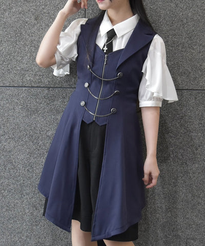 Swallowtail Design Long Vest
