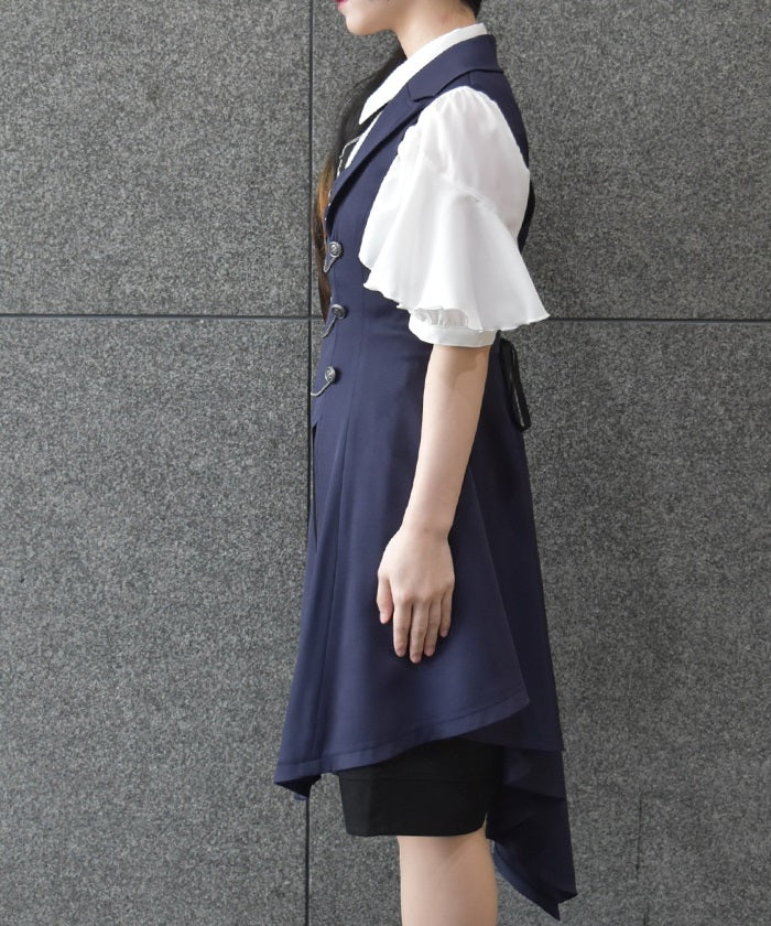 Swallowtail Design Long Vest