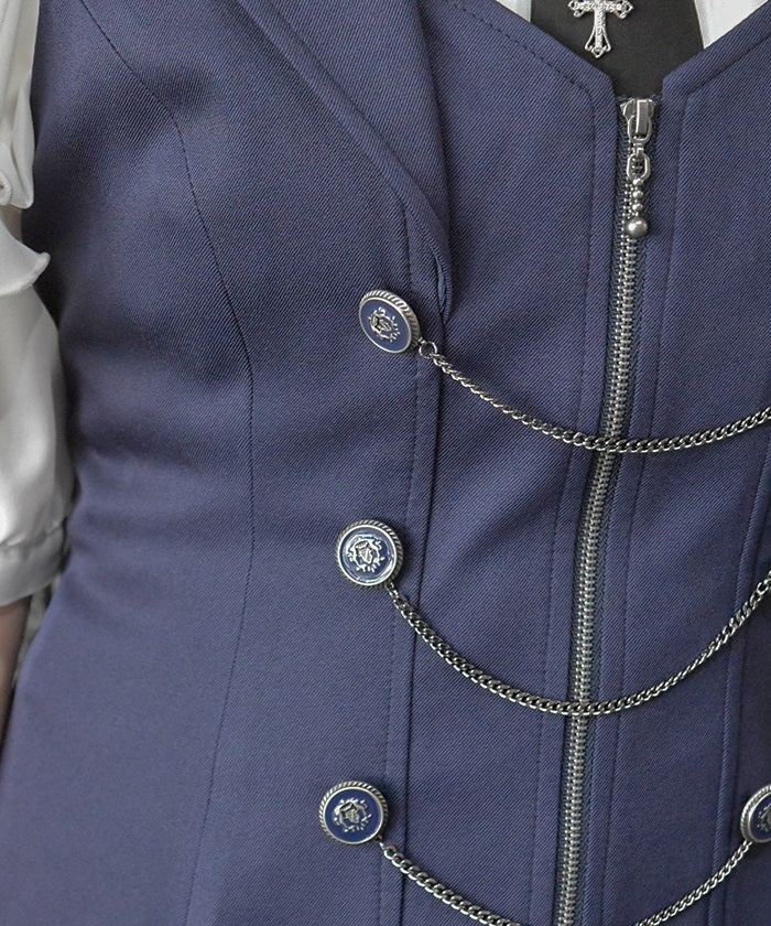 Swallowtail Design Long Vest