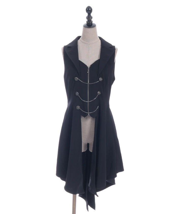 Swallowtail Design Long Vest