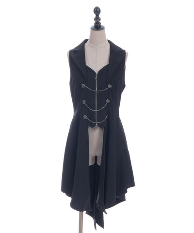 Swallowtail Design Long Vest