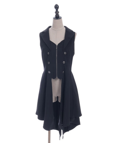 Swallowtail Design Long Vest