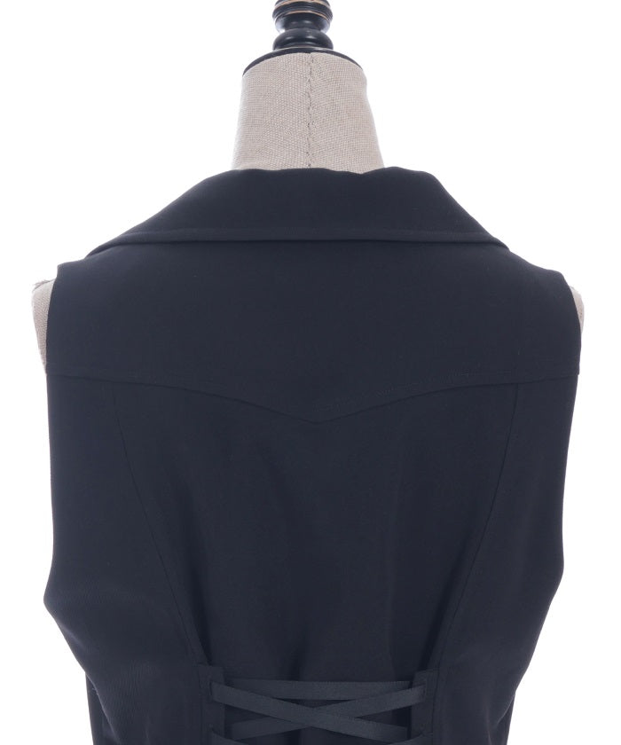 Swallowtail Design Long Vest