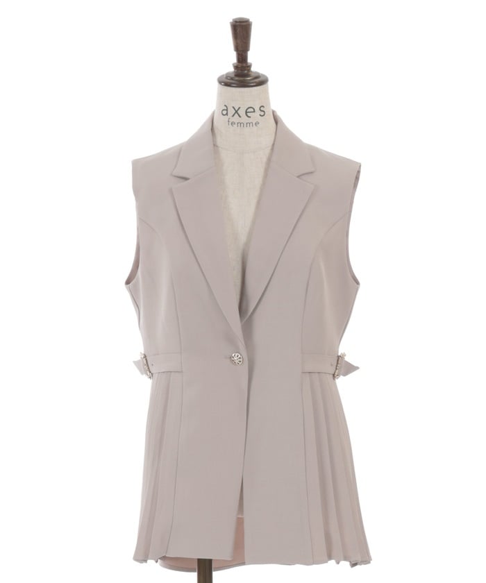 Side Pleated Vest – axes femme from JAPAN
