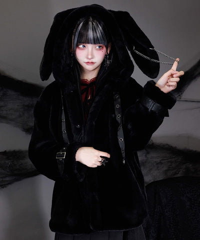 Bunny Ears Fur Coat