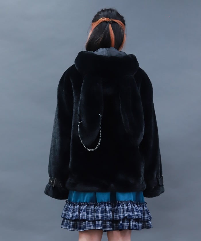 Bunny Ears Fur Coat