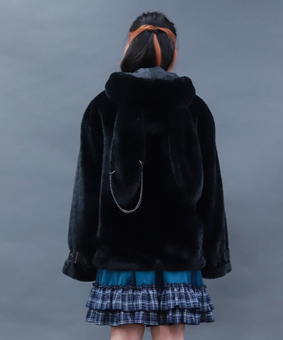 Bunny Ears Fur Coat
