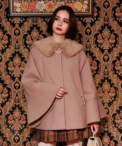 Wool-Like Flare Sleeve Coat