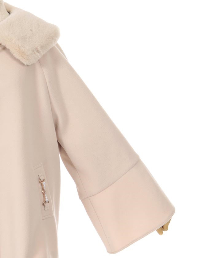 Wool-Like Flare Sleeve Coat