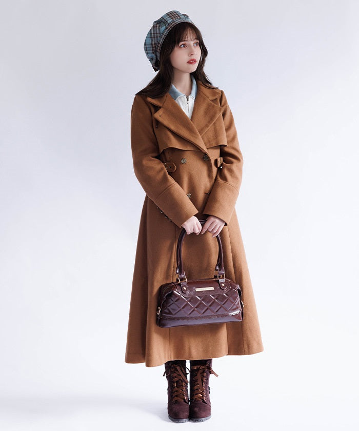 2-Way Collar Long Coat