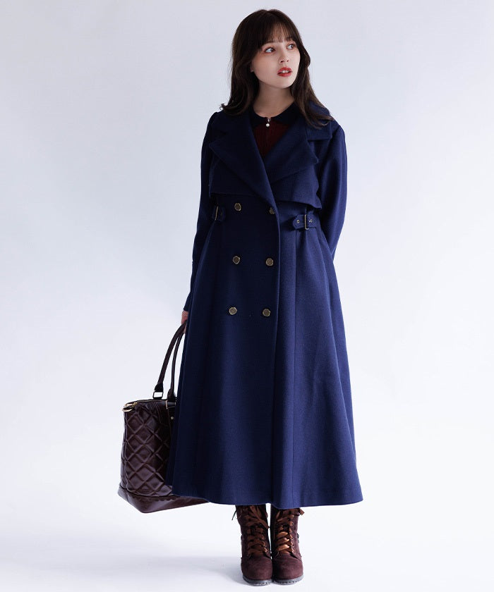 2-Way Collar Long Coat