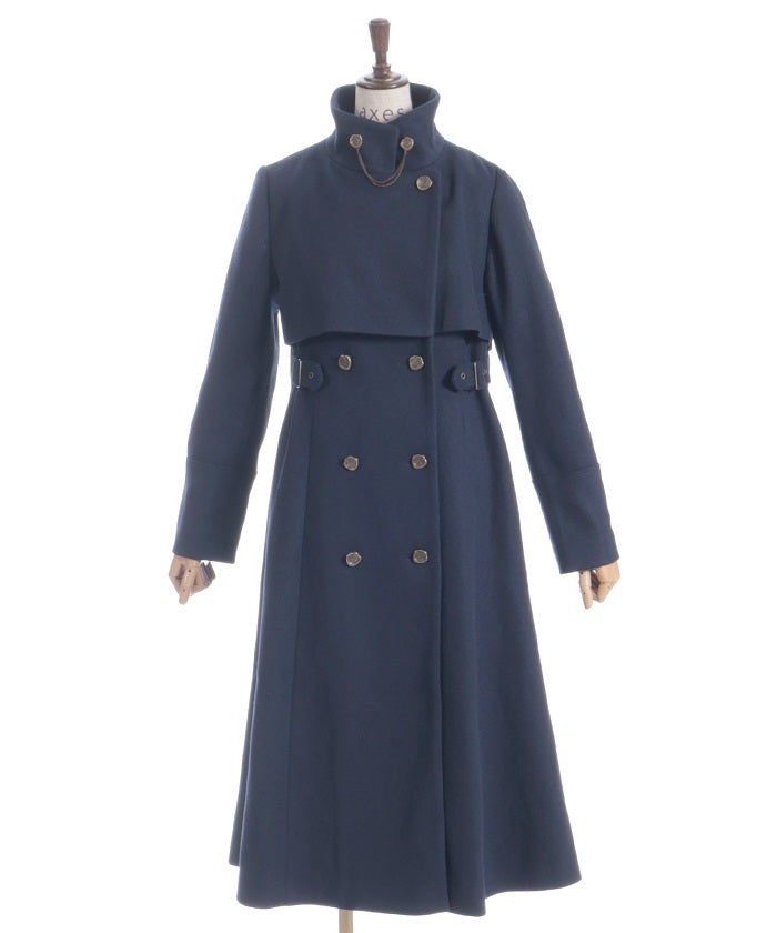 2-Way Collar Long Coat