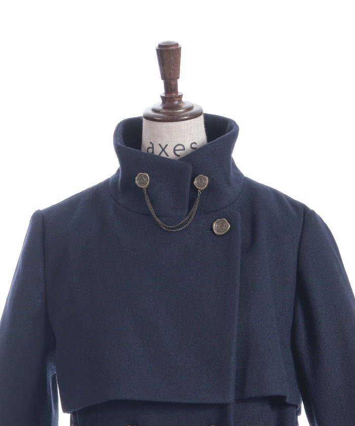 2-Way Collar Long Coat
