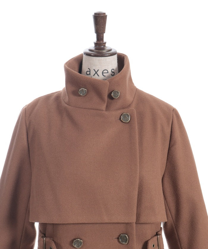 2-Way Collar Long Coat