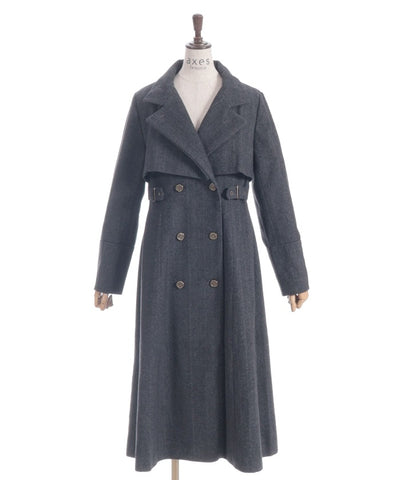 2-Way Collar Long Coat