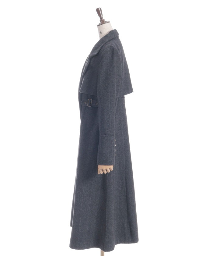 2-Way Collar Long Coat