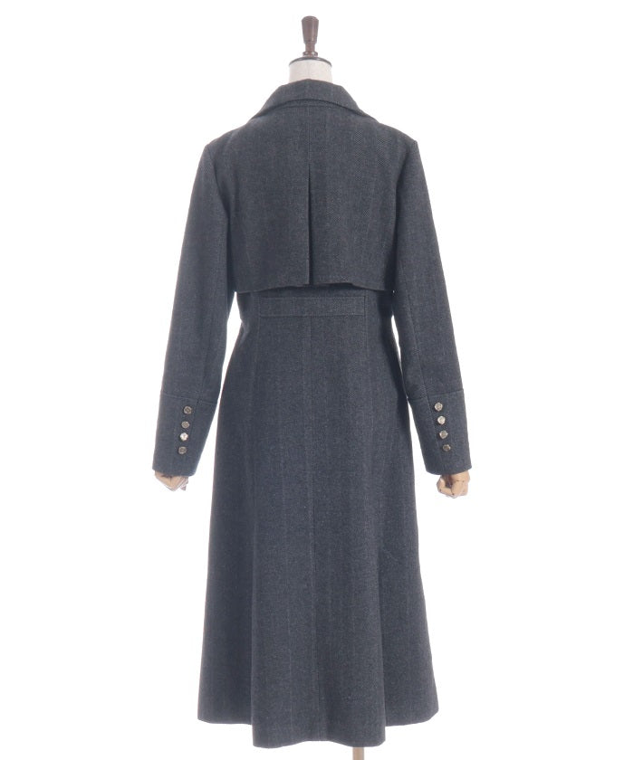 2-Way Collar Long Coat