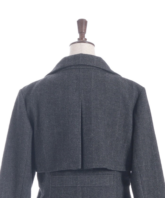 2-Way Collar Long Coat