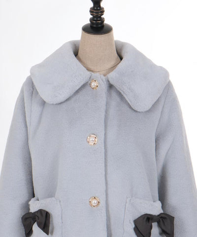 Ribbon Pocket Fur Coat